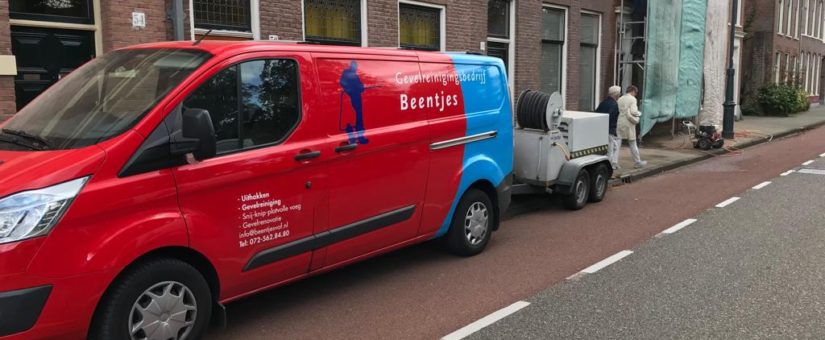 Aan het werk in het centrum van Haarlem